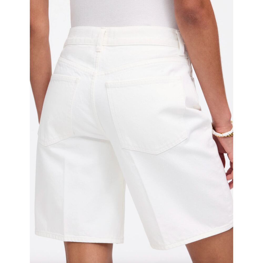 Madewell The 1997 Denim Bermuda Short Pure White Rigid High Rise US 27 NWOT - Picture 5 of 13